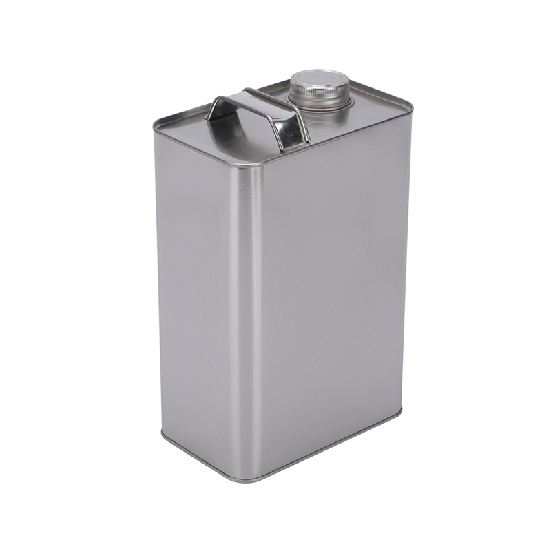 矩形 F 型加仑 3.7L 金属马口铁罐，带 32mm 螺旋盖，用于汽油化学品